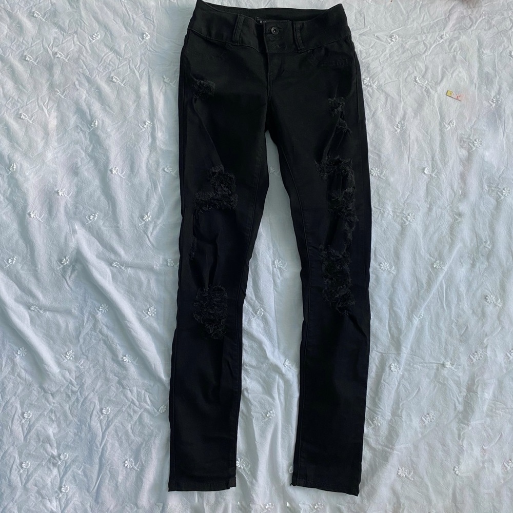 Black Ripped Jeans - Picture 5 of 6